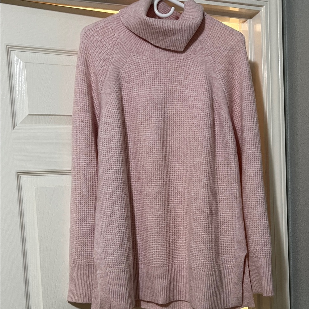 LOFT Soft Pink Turtleneck Sweater
